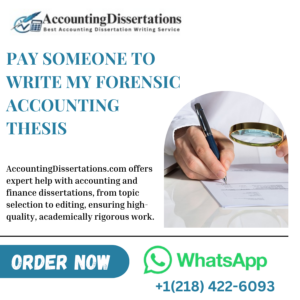 Pay Someone To Write My Forensic Accounting Thesis